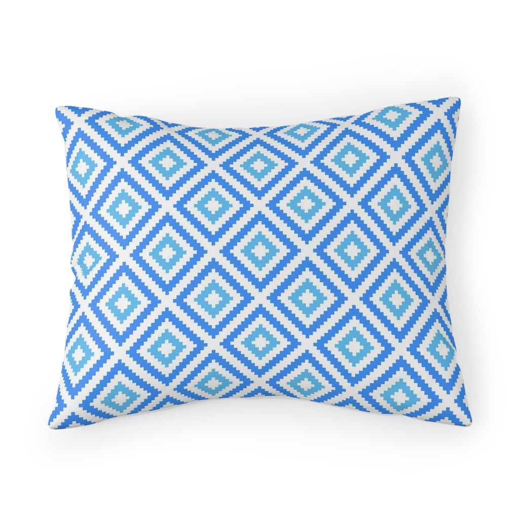 Blue Geometric Pillow Sham