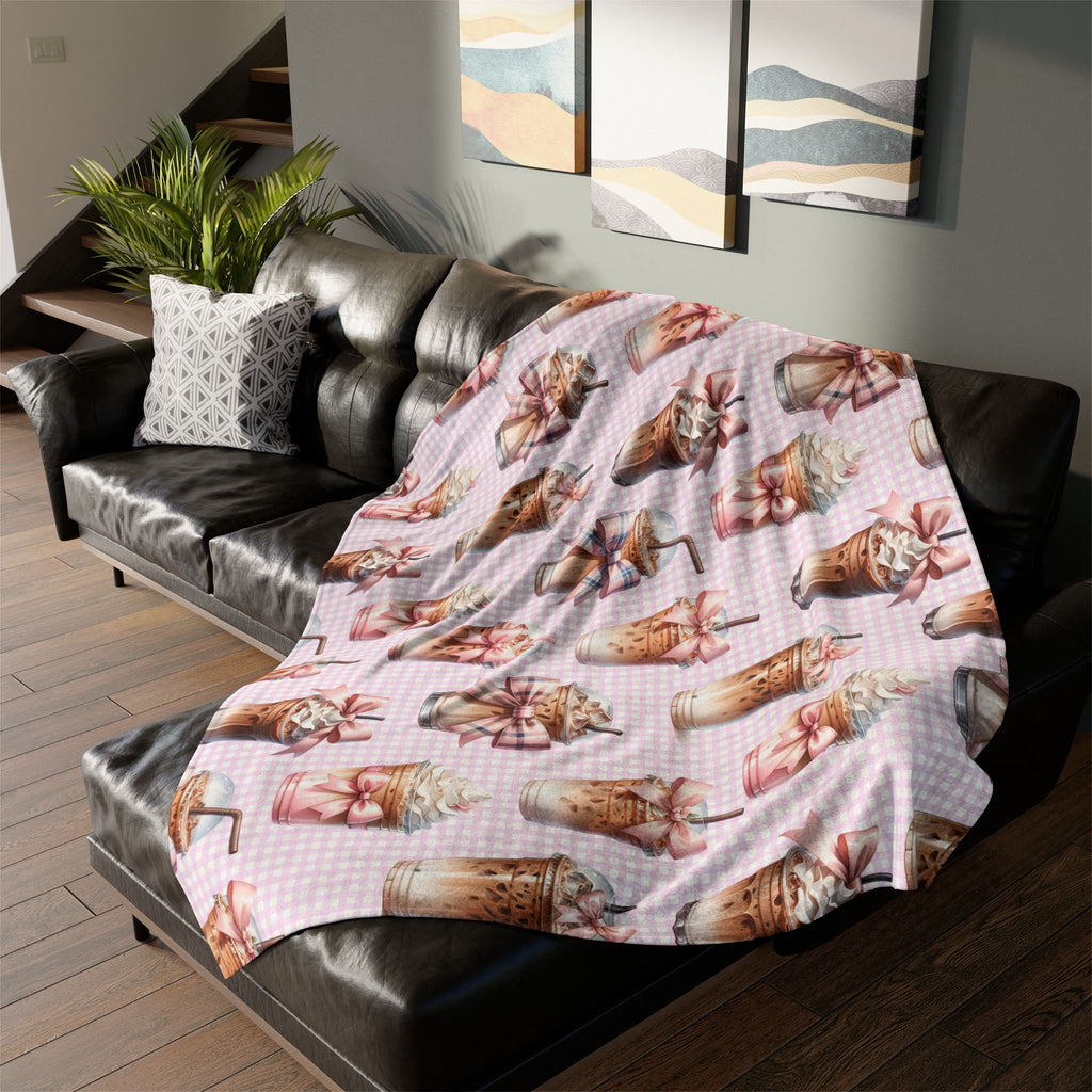 Iced Coffee Halloween Blanket – 🎀 Coquette Aesthetic Bedroom Decor