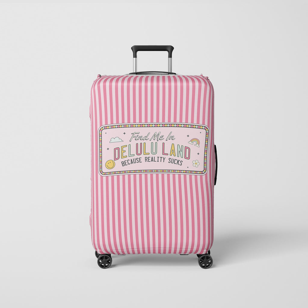 Luggage Cover Pink Delulu
