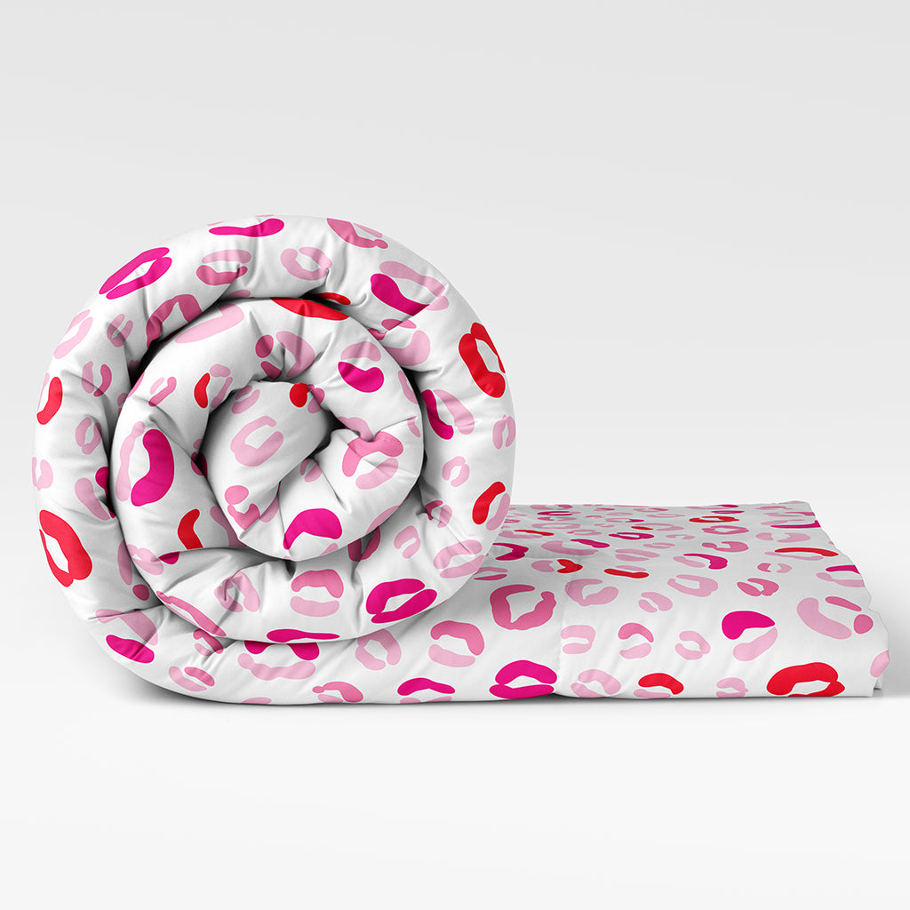 Cheetah Comforter, Pink Preppy Bedding, Pink Animal Print Comforter