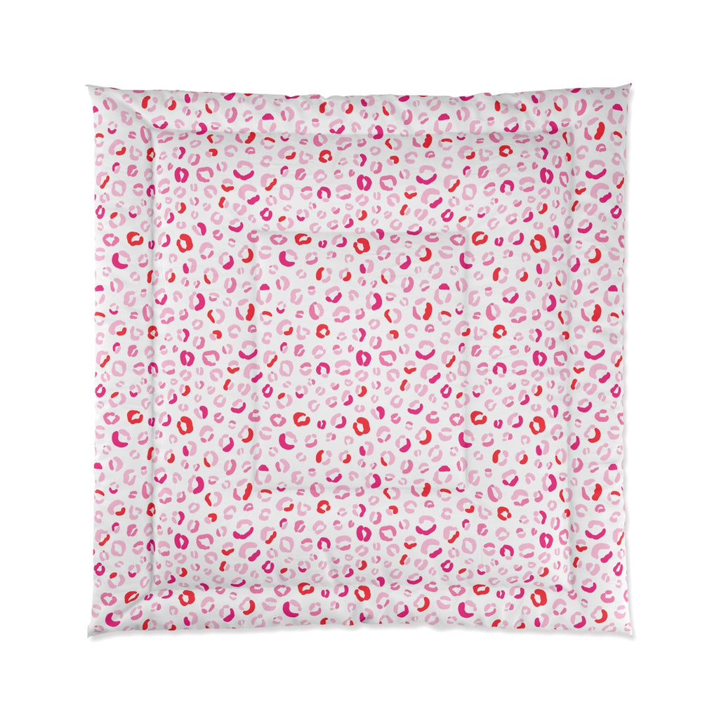Cheetah Comforter, Pink Preppy Bedding, Pink Animal Print Comforter