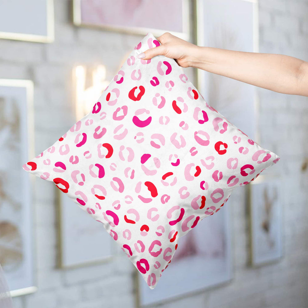 Pink Cheetah Print Pillow, Pink Animal Print Preppy Decor Pillow