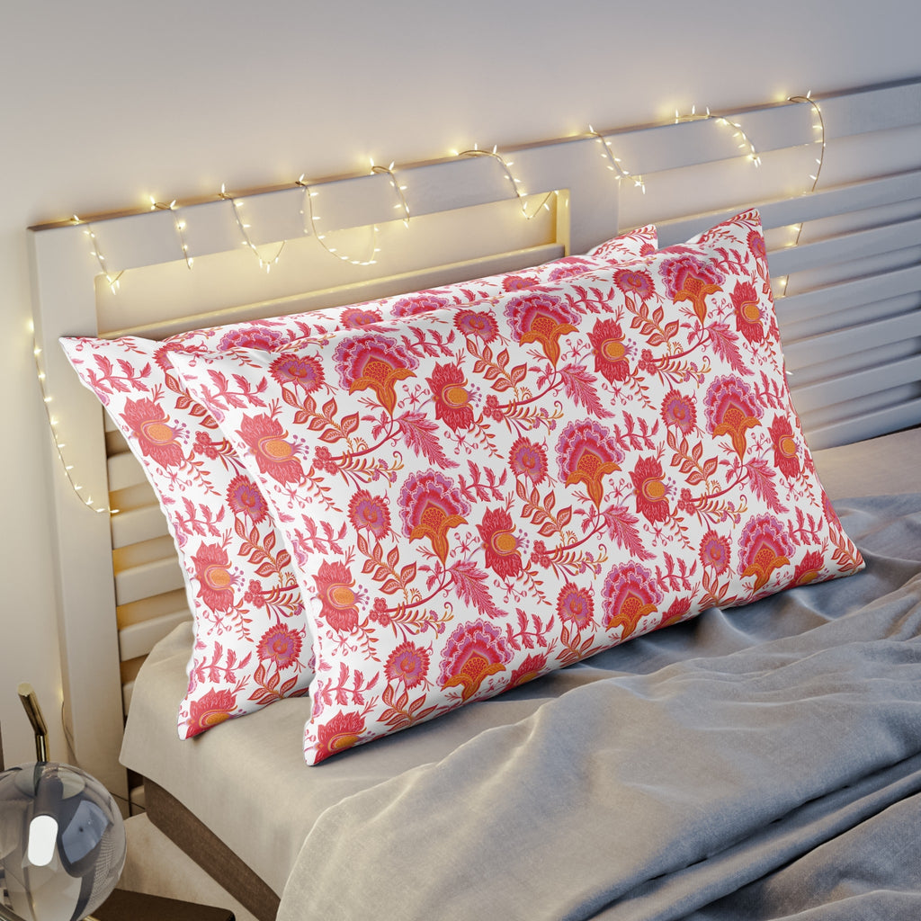 Pink Preppy Pillow Sham Floral Vintage Charm