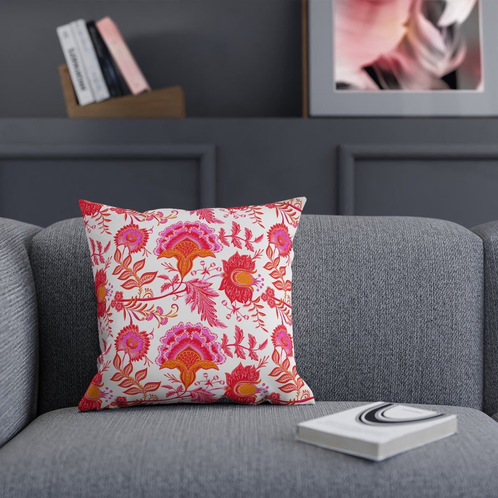 Pink Preppy Floral Throw Pillows, Pink Preppy Room Decor Couch Pillows
