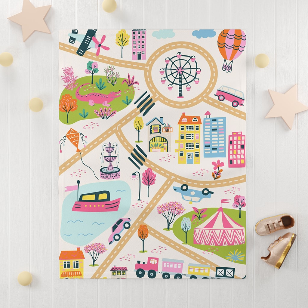 Colorful City Blanket Kids, Childrens Throws, Blankets & Bedspreads 