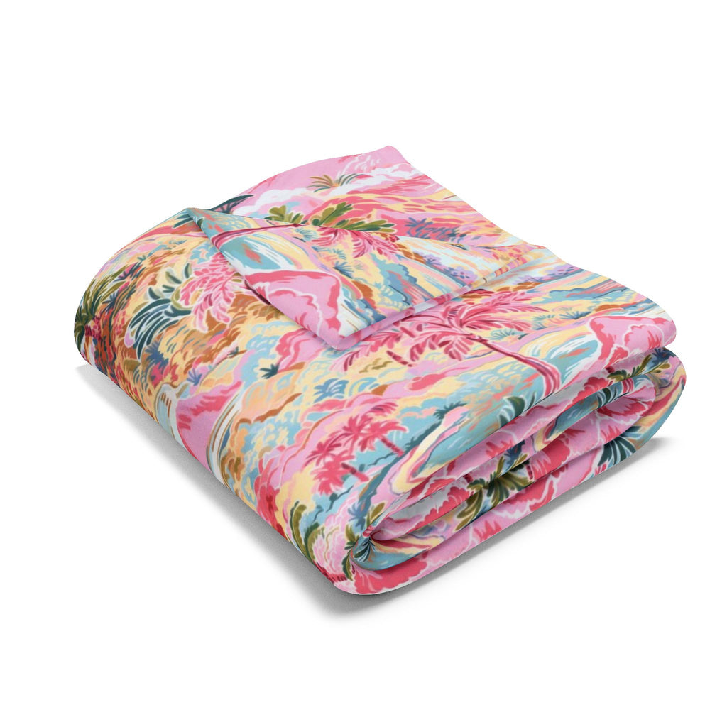 Pink Desert Blanket - Cozy & Colorful Desert Aesthetic Blanket