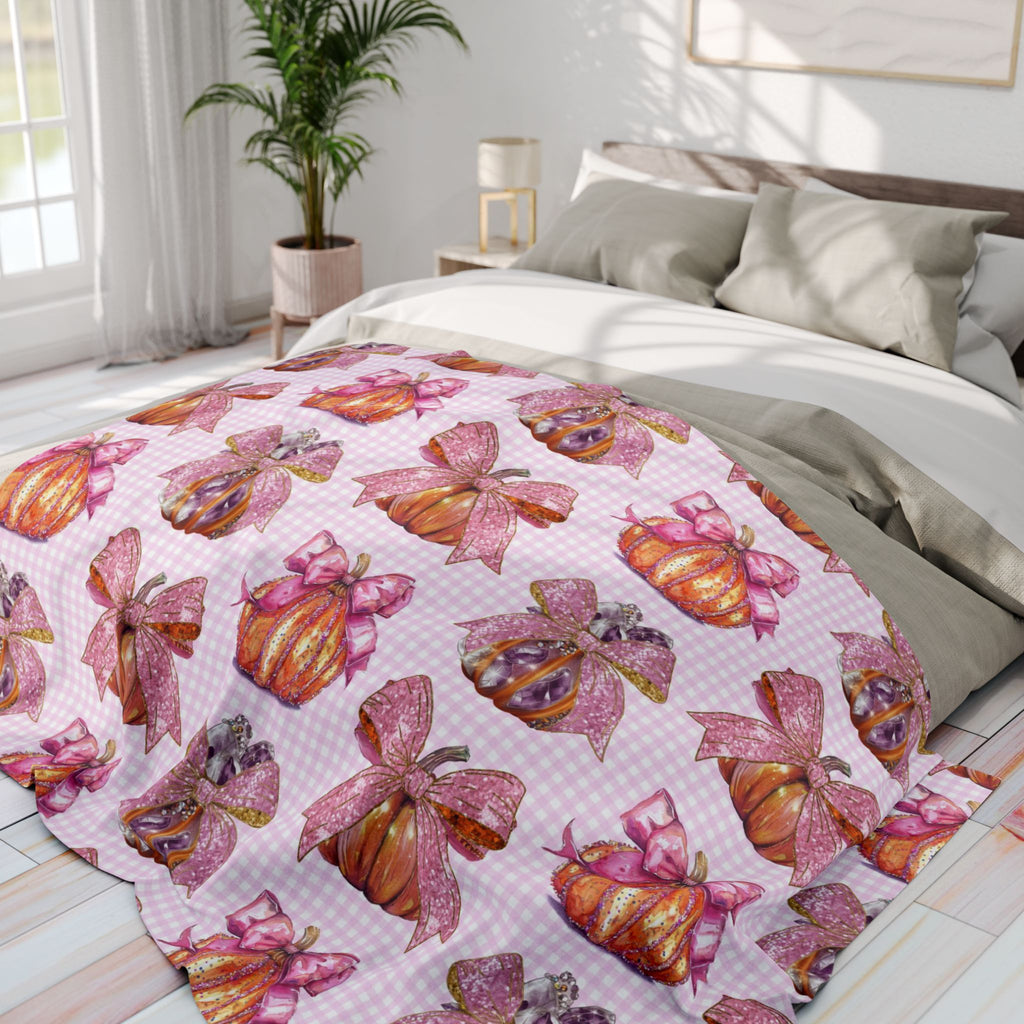 Coquette Pumpkins Halloween Blanket 