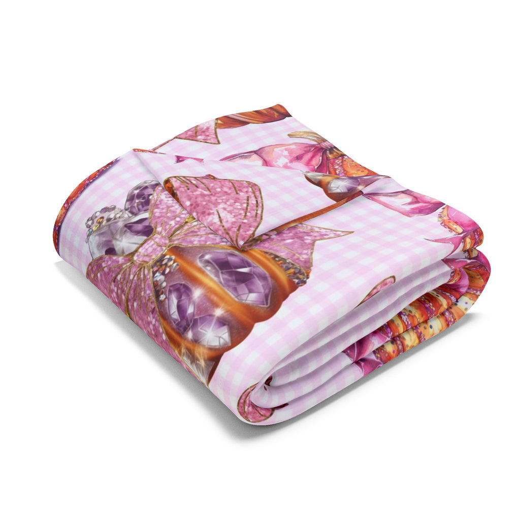 Coquette Pumpkins Halloween Blanket 