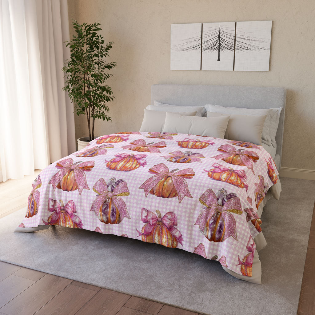 Coquette Pumpkins Halloween Blanket 