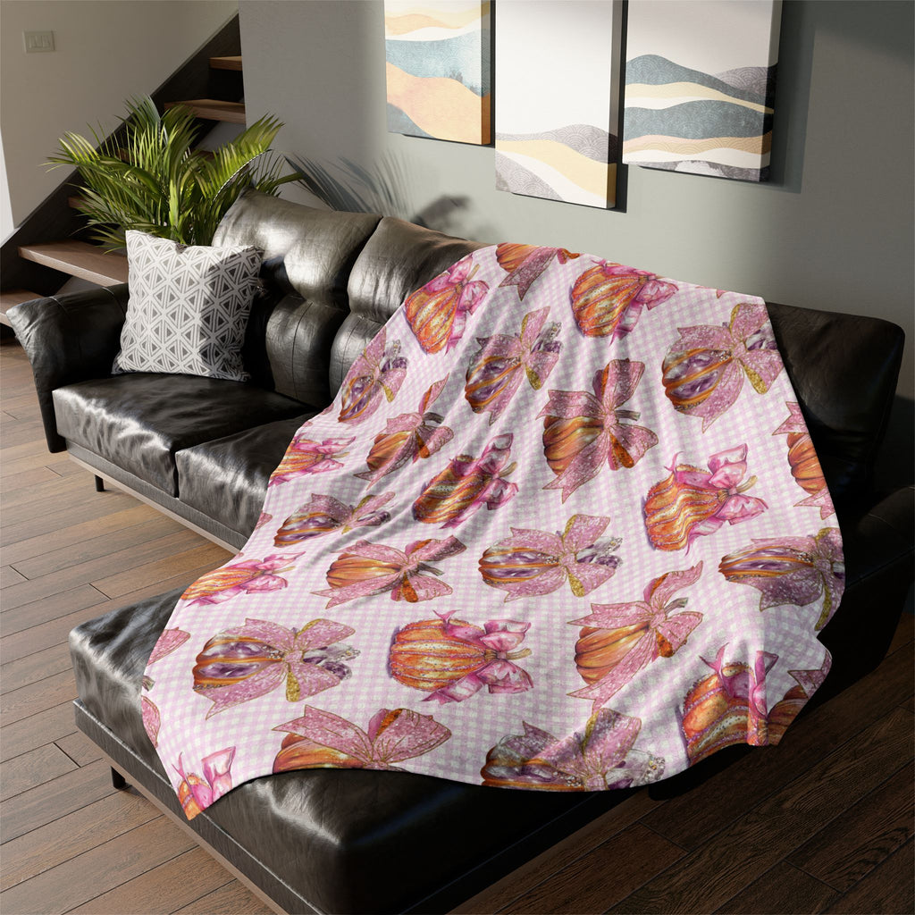 Coquette Pumpkins Halloween Blanket 