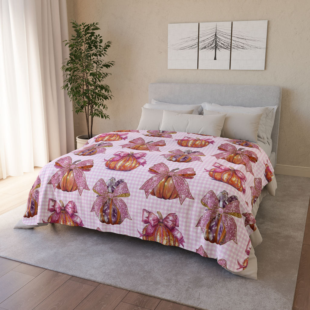 Coquette Pumpkins Halloween Blanket 