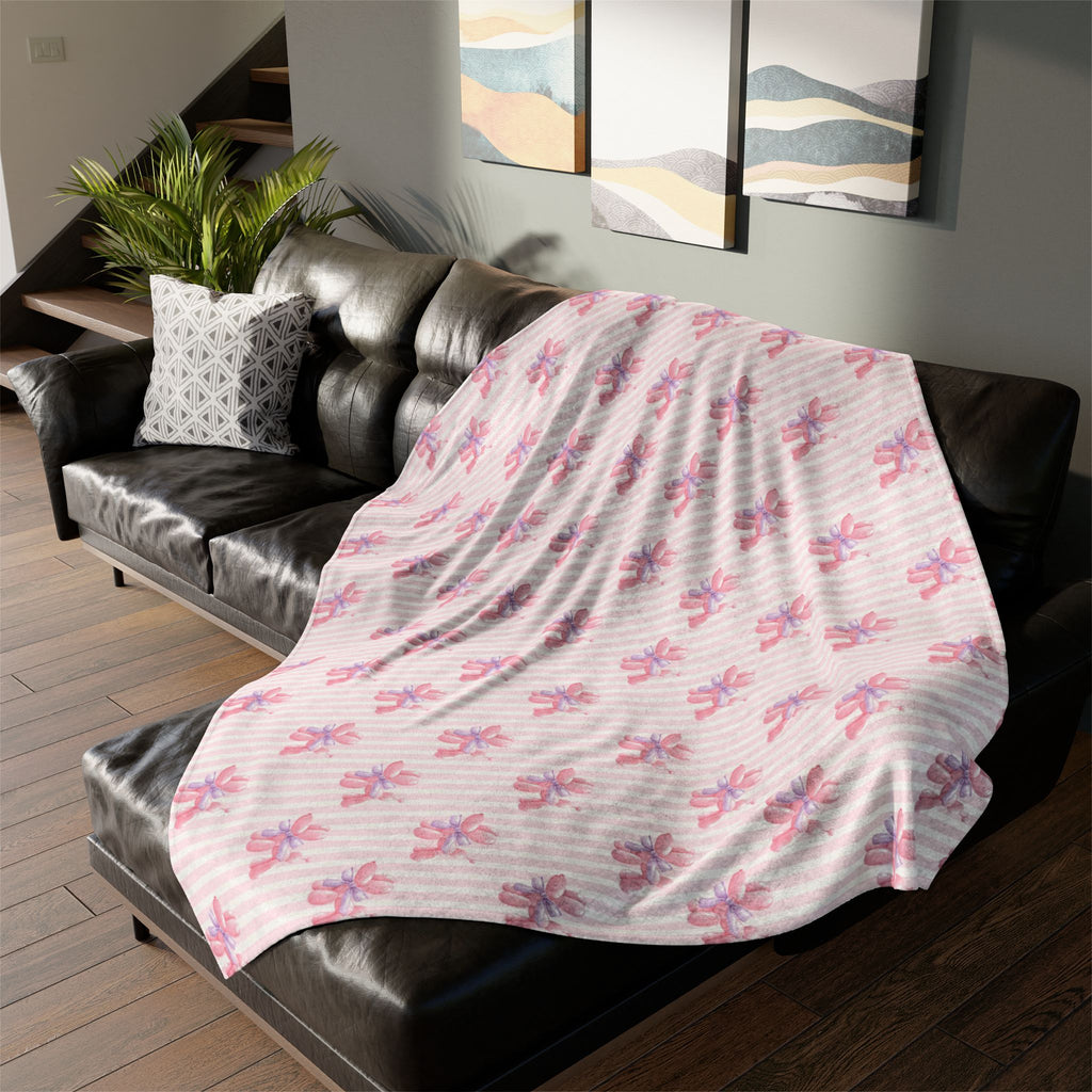 Pink Balloon Dog Blanket – Coquette Aesthetic Cozy Pink Room Decor