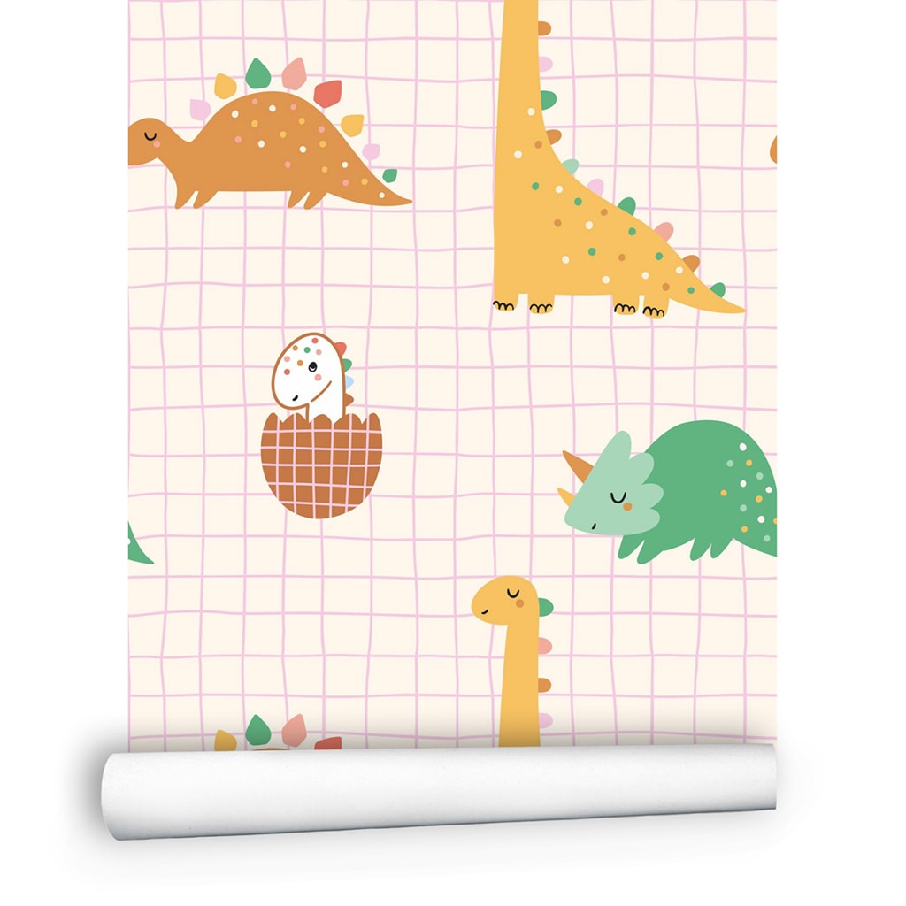Dinosaur Wallpaper, Cute Gender Neutral Nursery Wallpaper for Kids