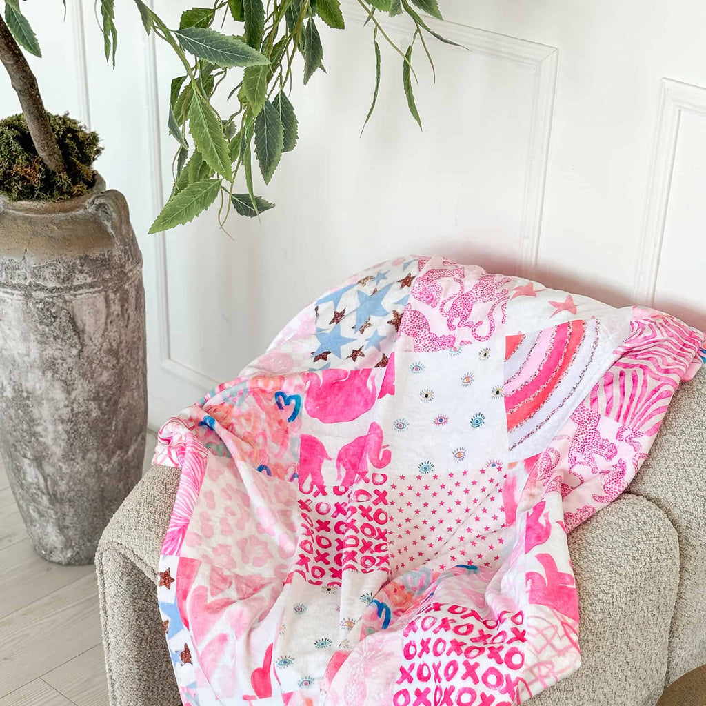 cute preppy blanket for teen girls