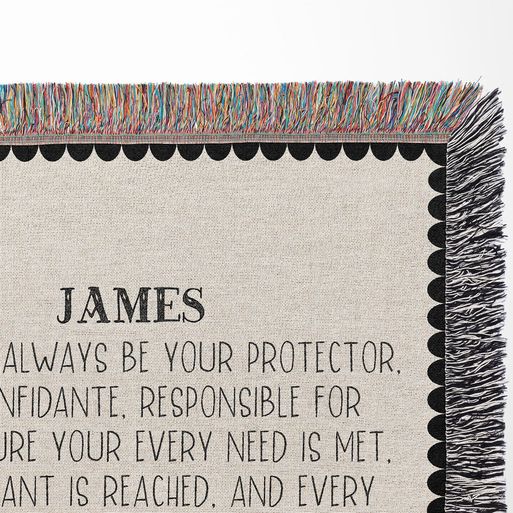 Anniversary Gift Blanket - Vows, Personalized Gift for Husband & Wife