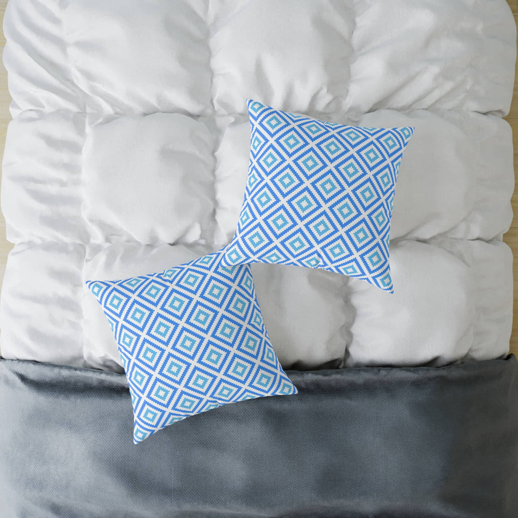 Throw Pillows - Blue Preppy Decorative Pillow - Blue Couch Pillows
