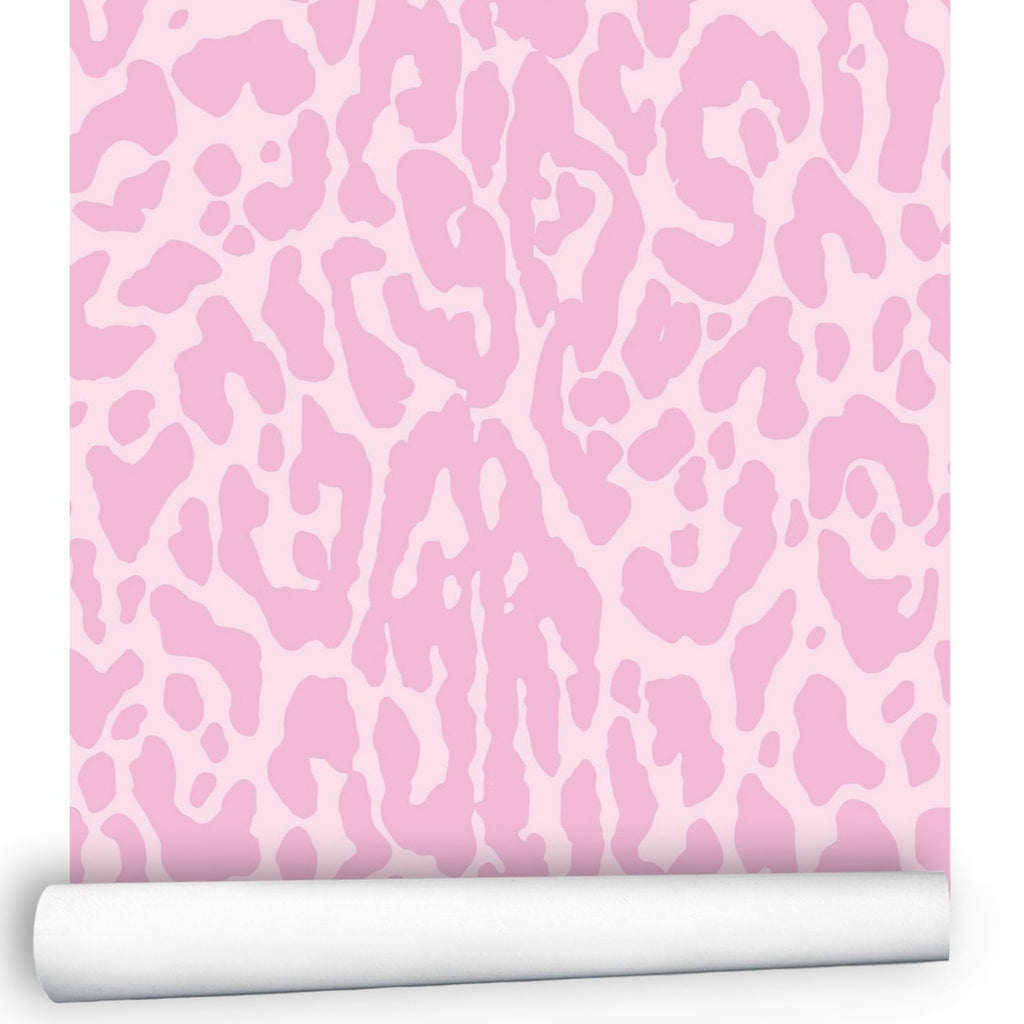 Cheetah Print Wallpaper Pink, Animal Print Peel and Stick Wallpaper