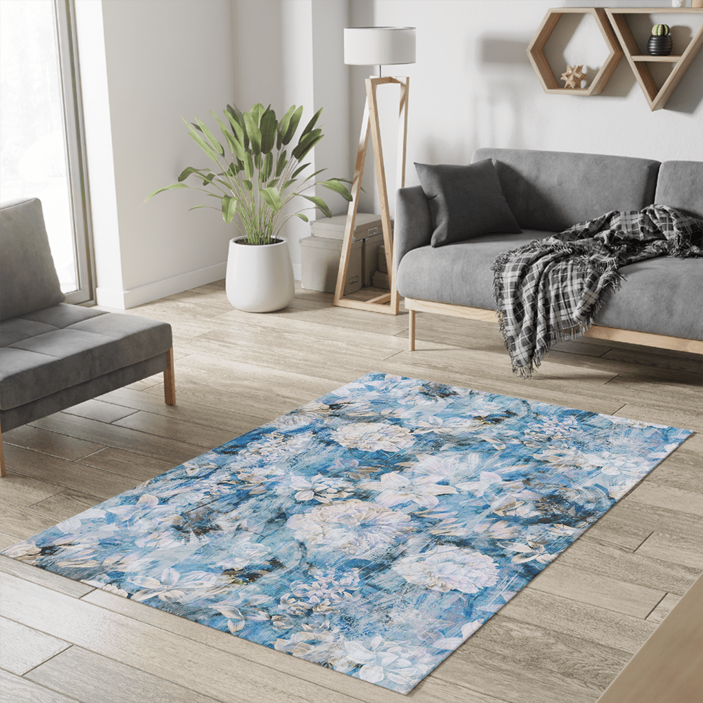 Light blue on sale area rug