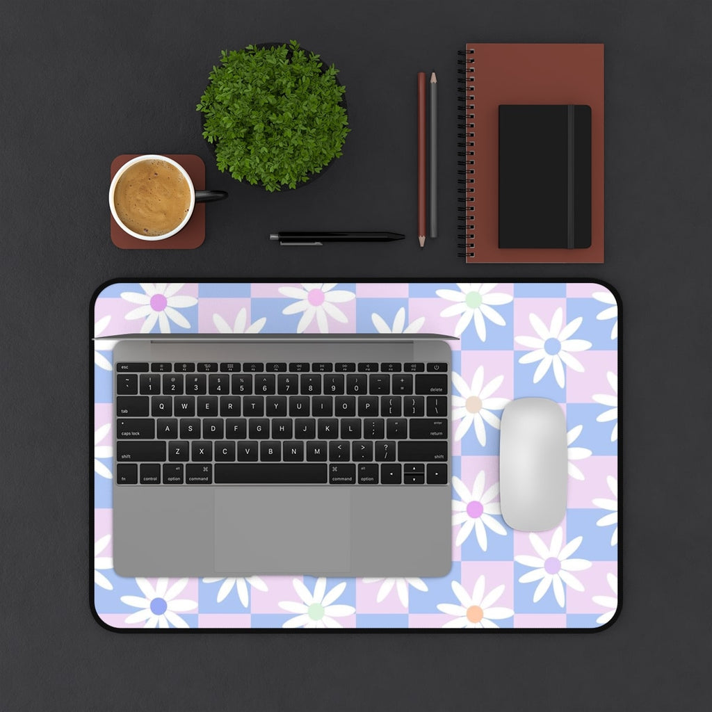 Desk Mat Soft Floral Desk Decor Aesthetic for Teen Desk