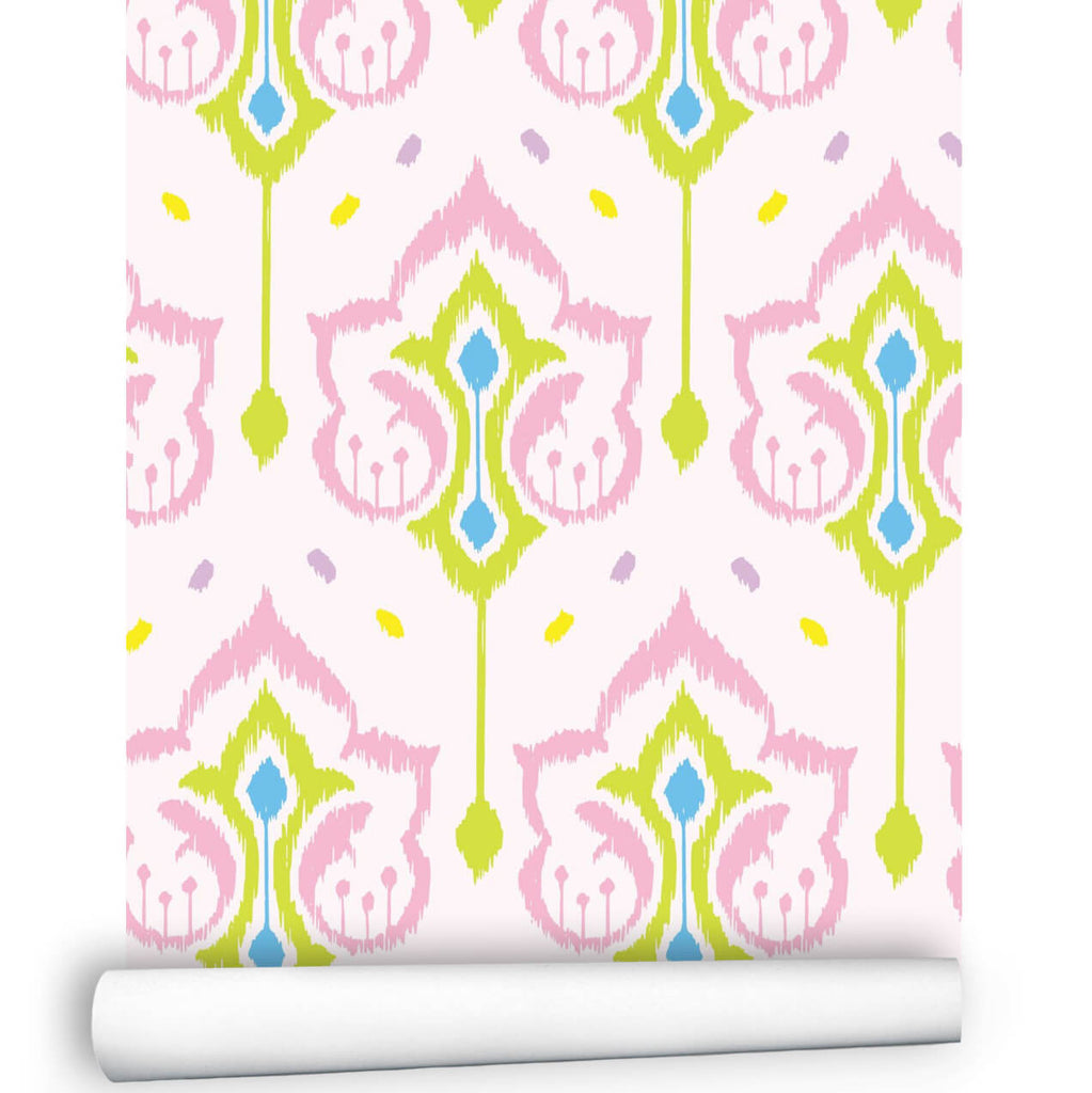 Peel and Stick Wallpaper Floral Chic, Feminine Wallpaper Pink Floral