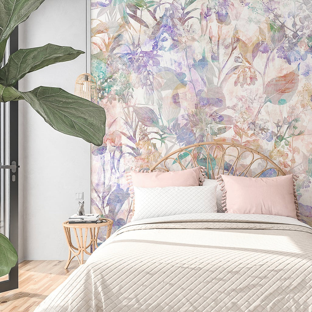 Floral Peel and Stick Wallpaper Spring Blossom, Floral Wall Mural