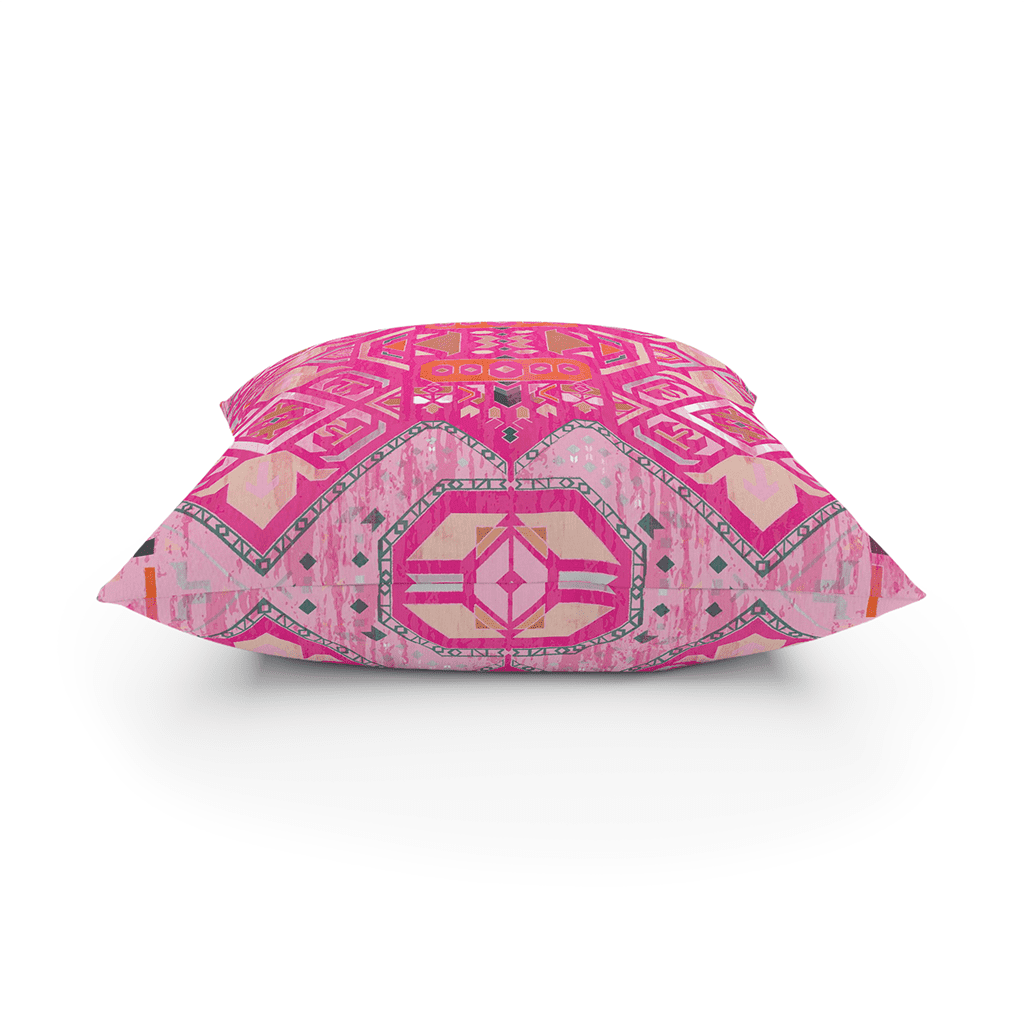 Blush Pink Ikat Lumbar Pillow with Tassels – Concord Pillows