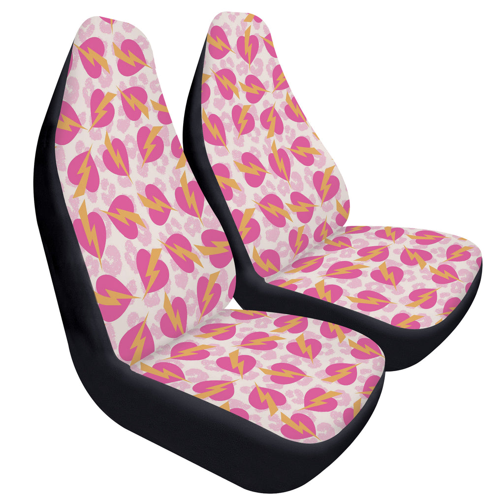 Pink Hearts Car Seat Cover, Car Interior Decor, Cute Car Decor - Pink