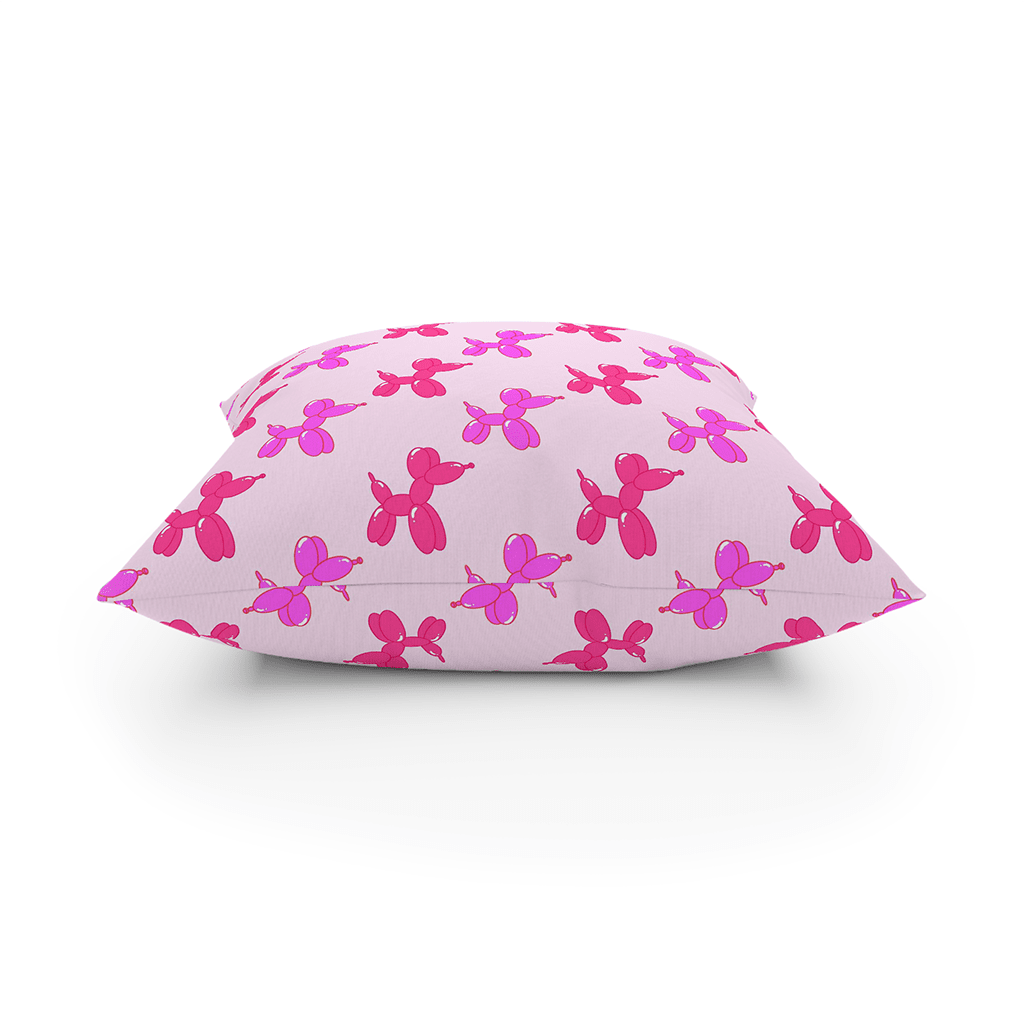 Pink Preppy Throw Pillows Dogs, Preppy Decorative Pillow for Teens