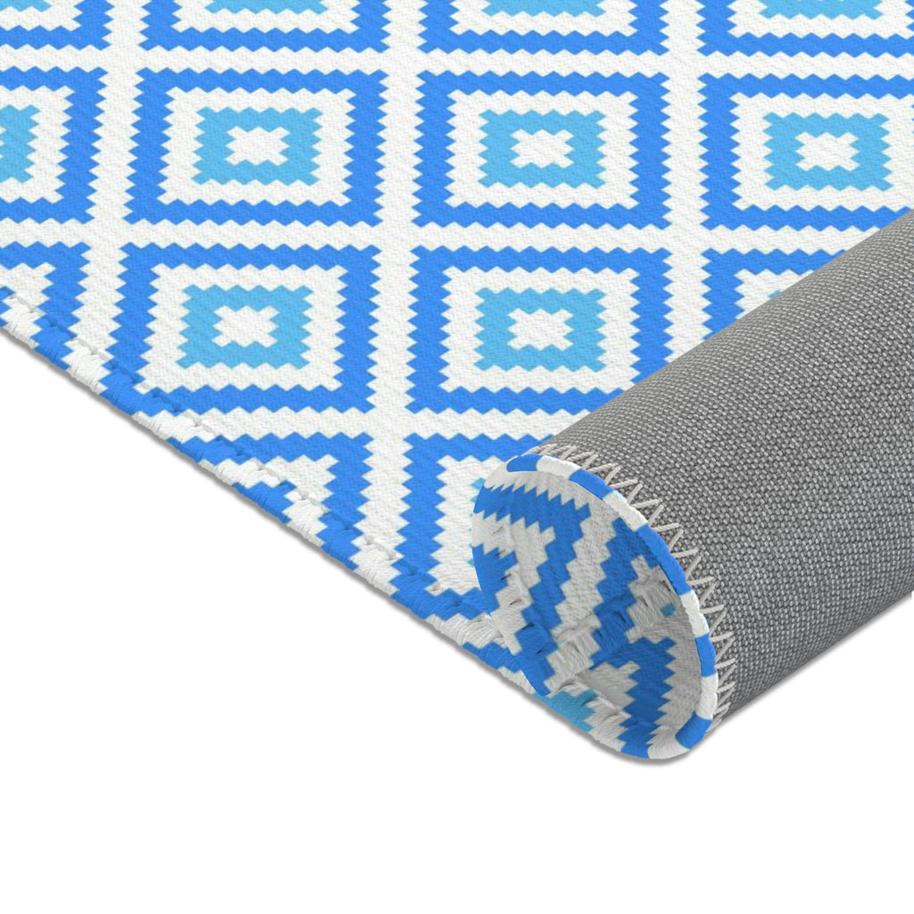 Preppy Aesthetic Room Decor Rugs Blue, Dorm Room Decoration Rugs