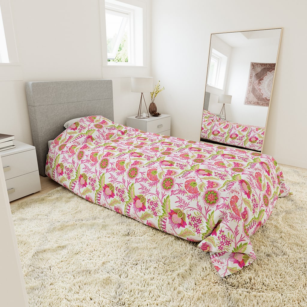 Preppy Floral Duvet Cover Hadley, Aesthetic Preppy Bedroom Decor