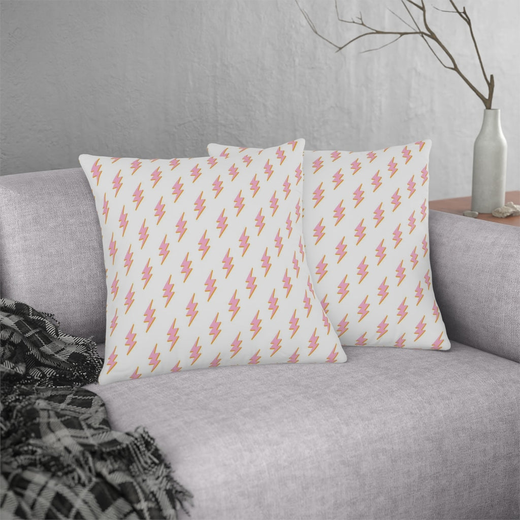 Preppy Throw Pillow with Lightning Bolts - Preppy Room Decor Aesthetic
