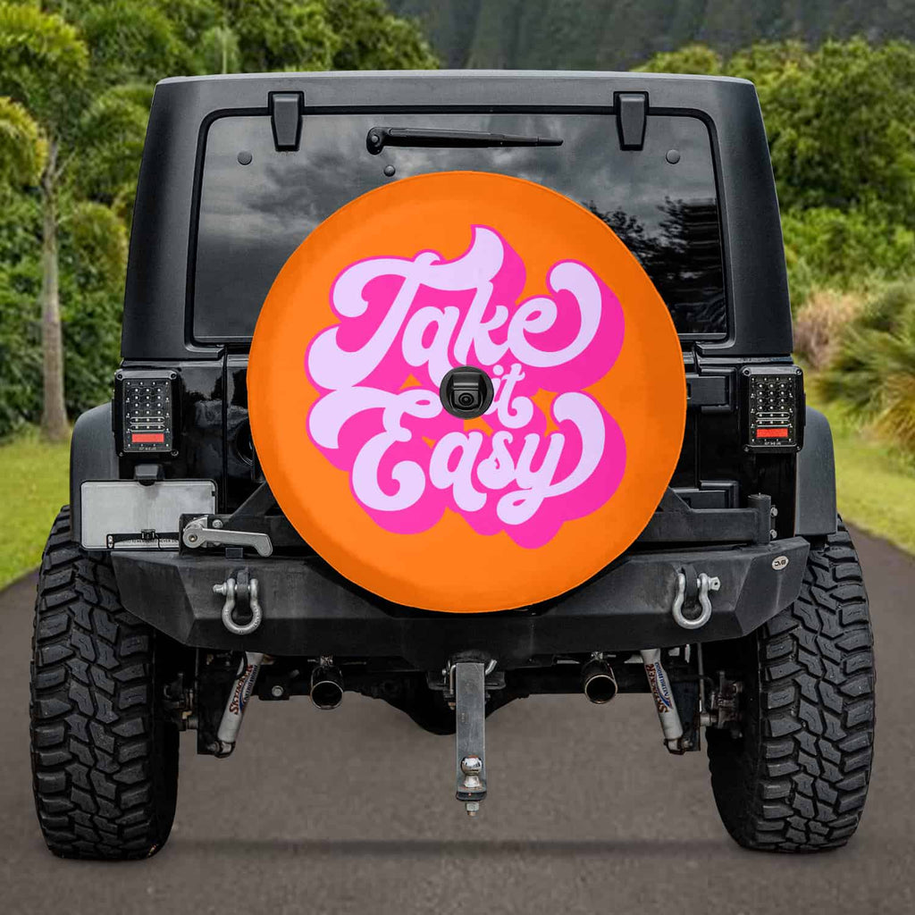 Cool spare tire cover backup camera compatible take it easy