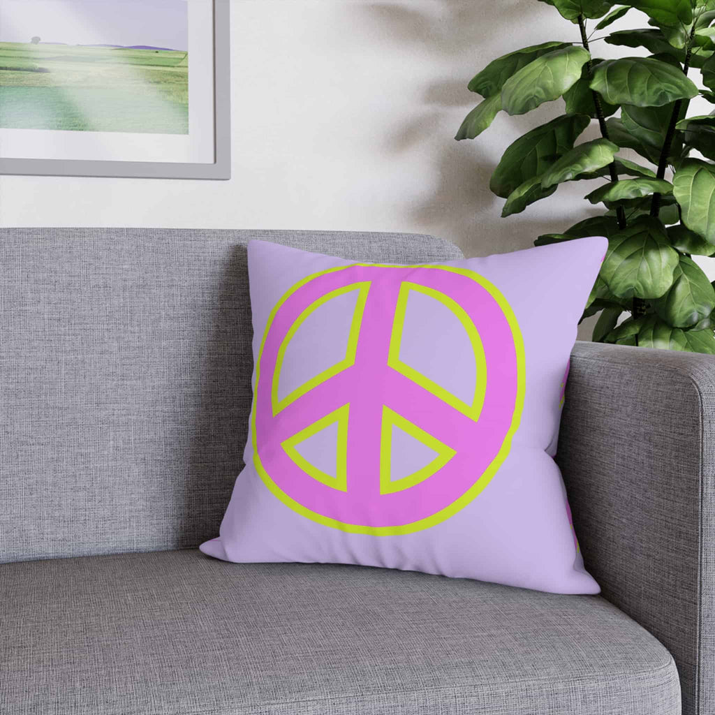 Throw Pillow Peace Sign and Thunder Aesthetic Room Decor