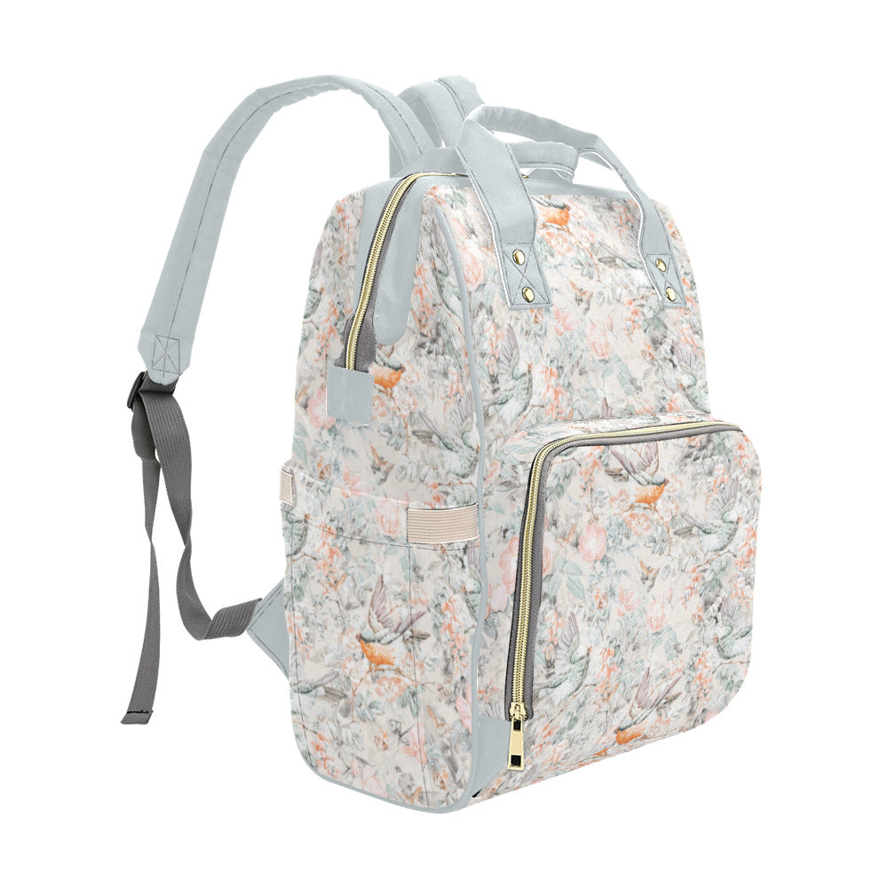 Toile Diaper Bag Backpack Beige - Multifunctional Backpack