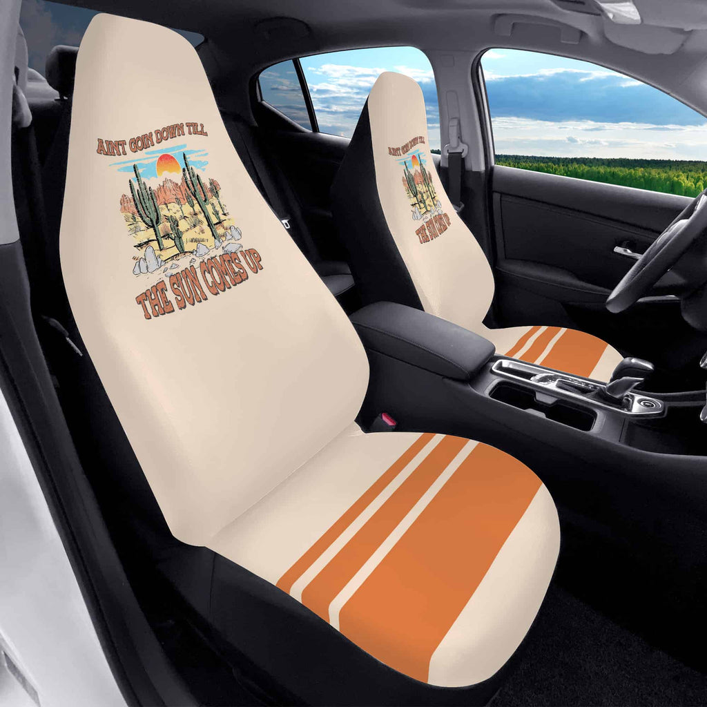 Western Vibes Car Seat Covers | Desert Illustration Car Decor