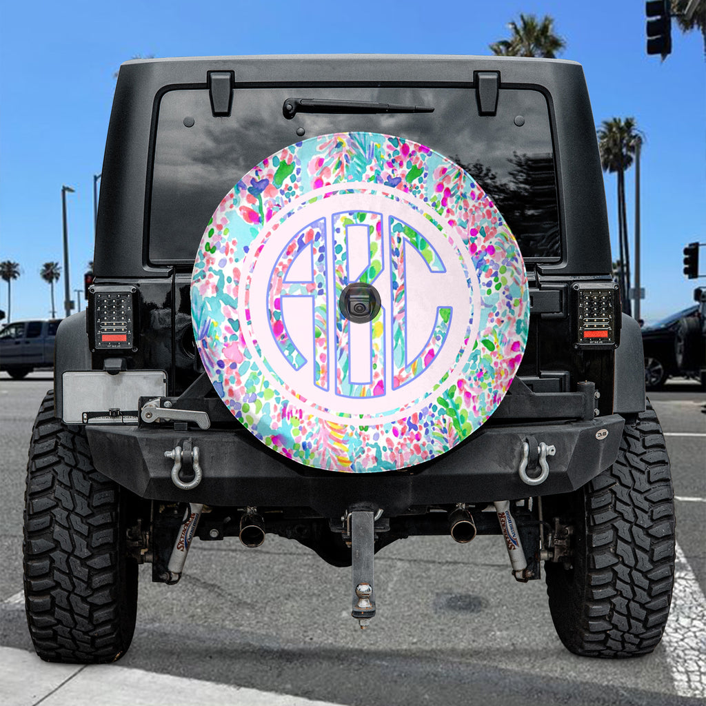 customizable spare tire cover for jeep preppy monogrammed