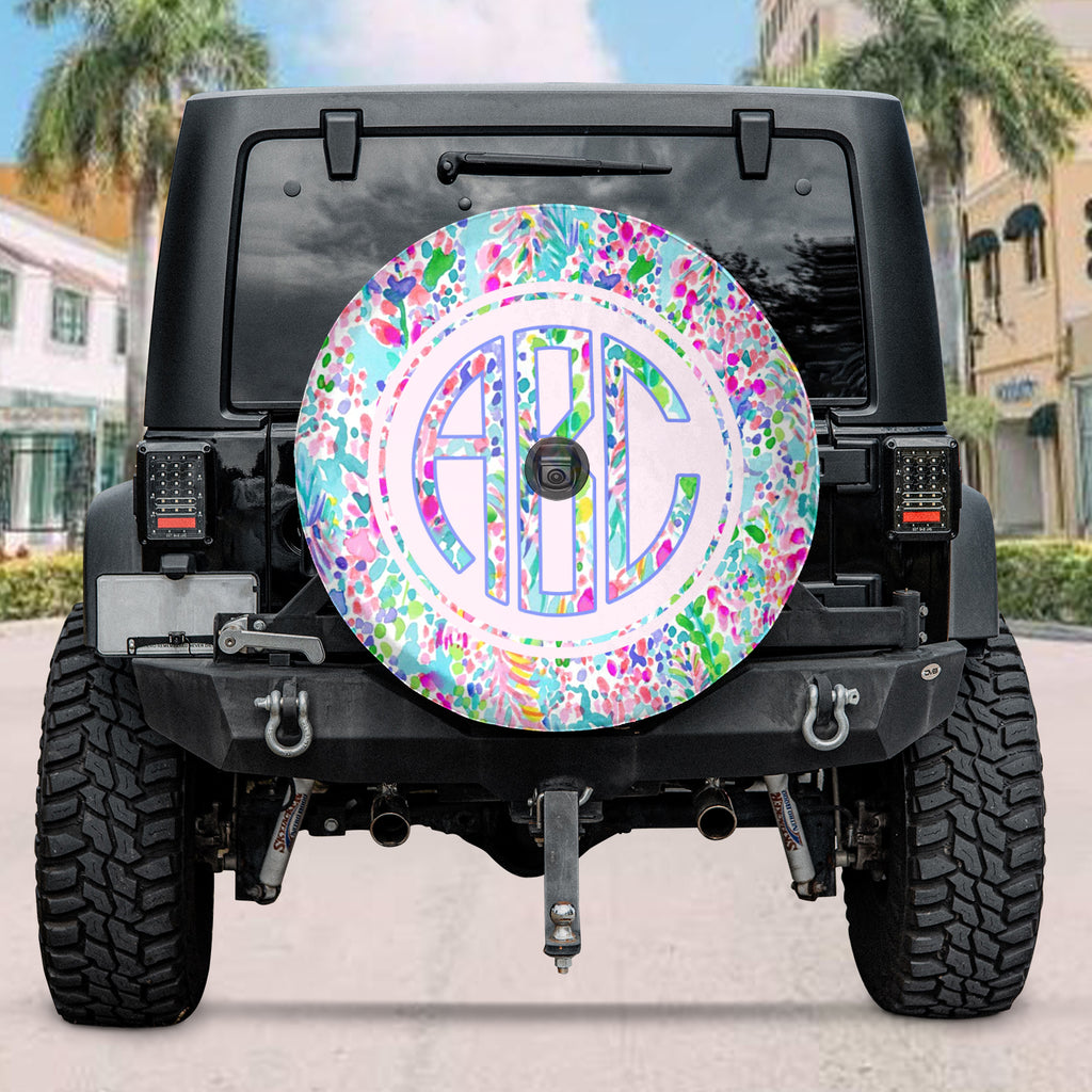 customizable spare tire cover for jeep preppy monogrammed