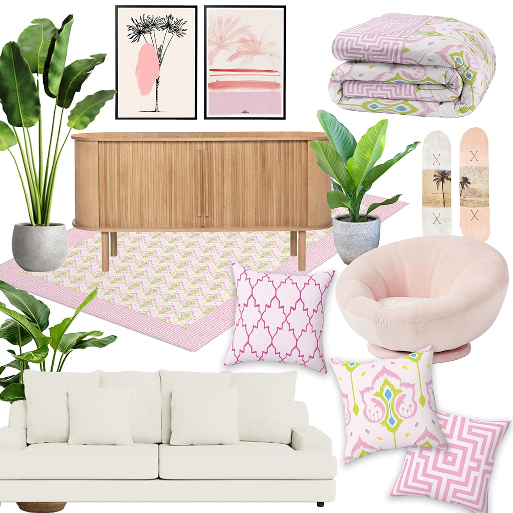Pink Comforter Floral Chic, Pink Bedroom Decoration, Pink Floral Quilt